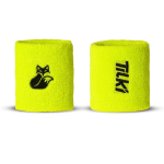 Muñequera Corta Algodón Basic Terry Tilki Amarillo Flúor/Negra