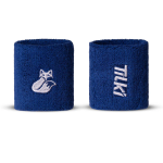 Muñequera Corta Algodón Basic Terry Tilki Azul/Blanca