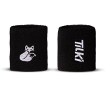 Muñequera Corta Algodón Basic Terry Tilki Negra/Blanca