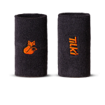 Muñequera Larga Algodón Basic Terry Tilki Gris/Naranja