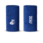 Muñequera Larga Algodón Basic Terry Tilki Azul/Blanca