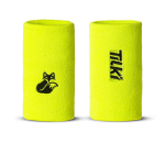 Muñequera Larga Algodón Pro Terry Interior Tilki Amarillo Flúor/Negra
