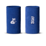Muñequera Larga Algodón Pro Terry Interior Tilki Azul/Blanca