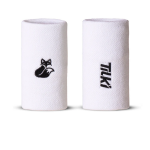 Muñequera Larga Algodón Pro Terry Interior Tilki Blanca/Negra