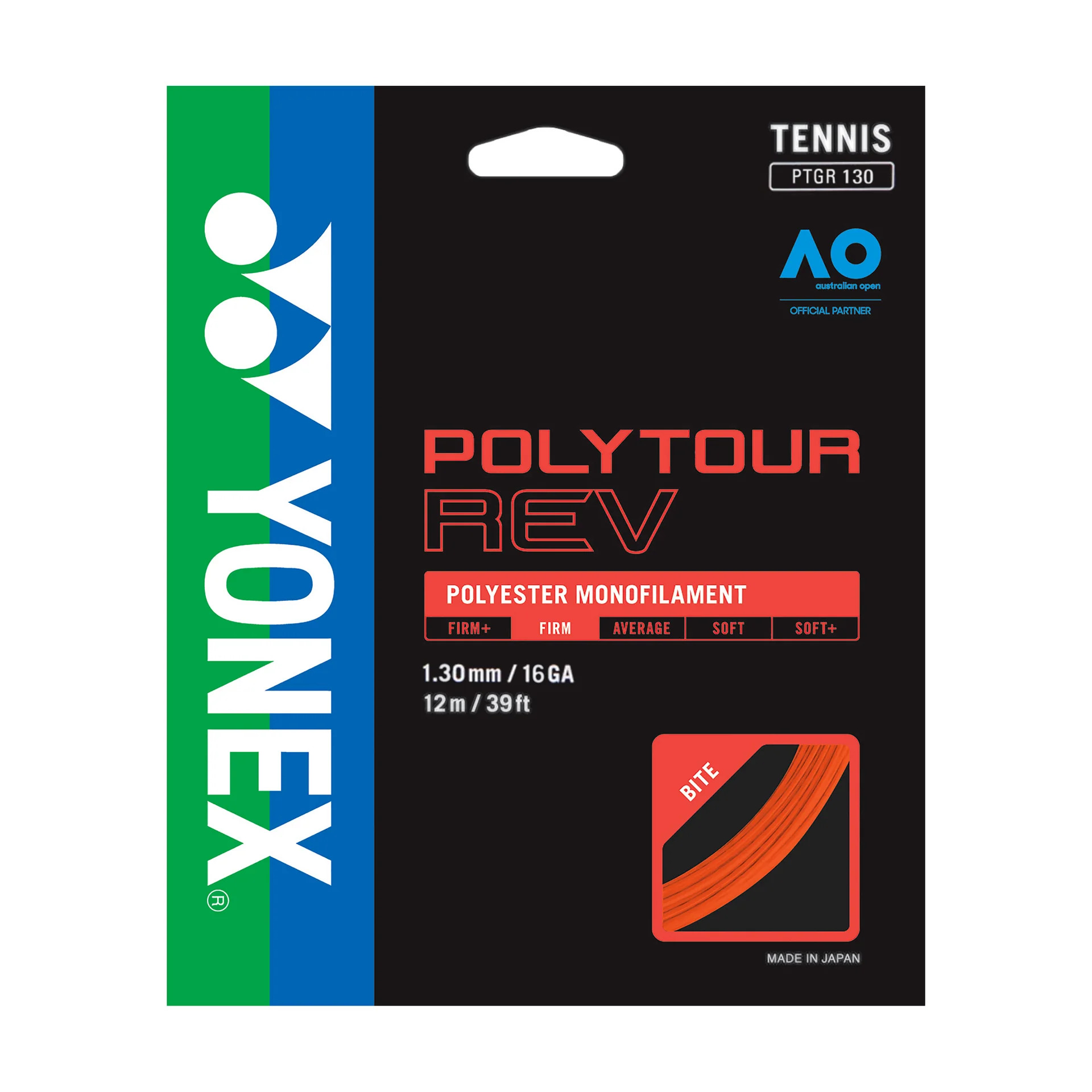 7406 (1) Set Cuerda Tenis Poly Tour Rev 1.30/16 Naranjo - Imagen 1