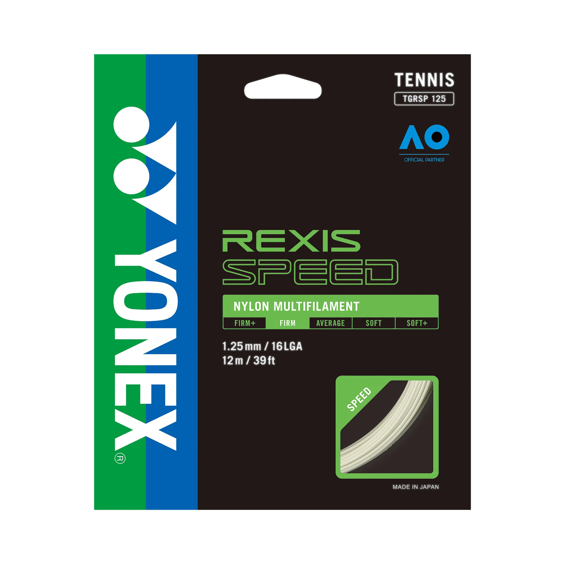 7616 Set Cuerda Tenis Rexis Speed 1.25/16L Blanco - Imagen 1