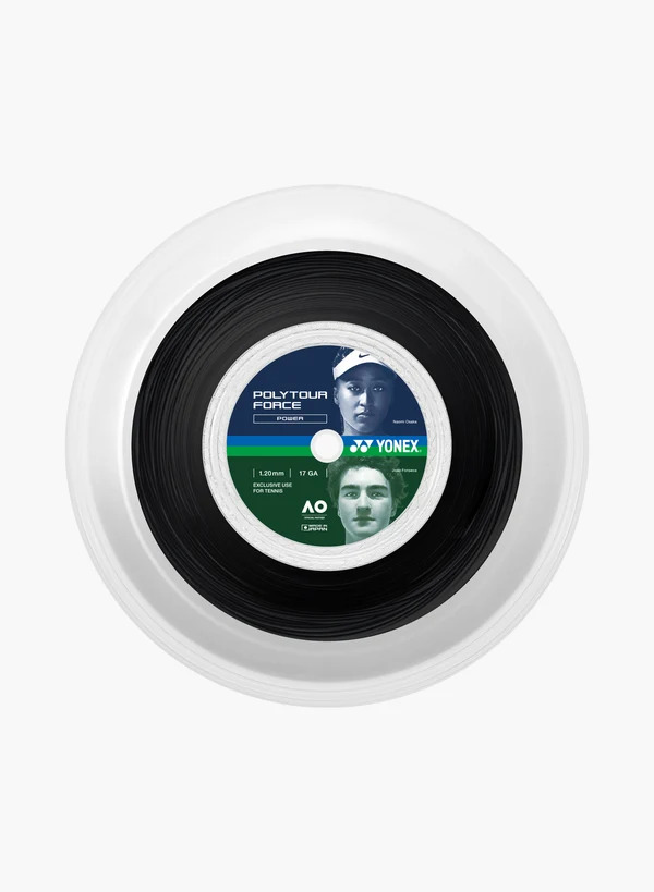 yts_ex_reel_ptfo20-2_007 Rollo Cuerda Tenis Poly Tour Force 125 Black - Imagen 1